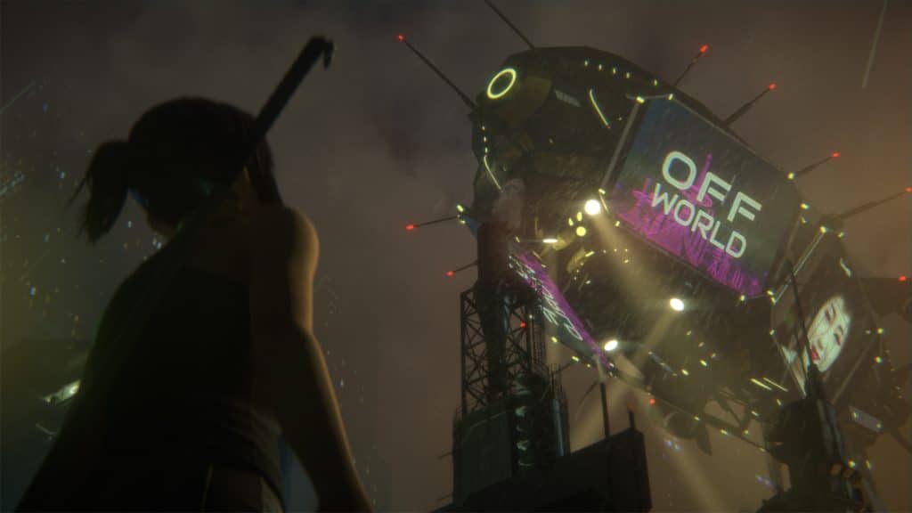 Blade Runner: Black Lotus billboard still.