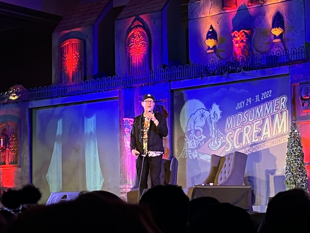 John Murdy opens the Halloween Horror Nights panel at Midsummer Scream